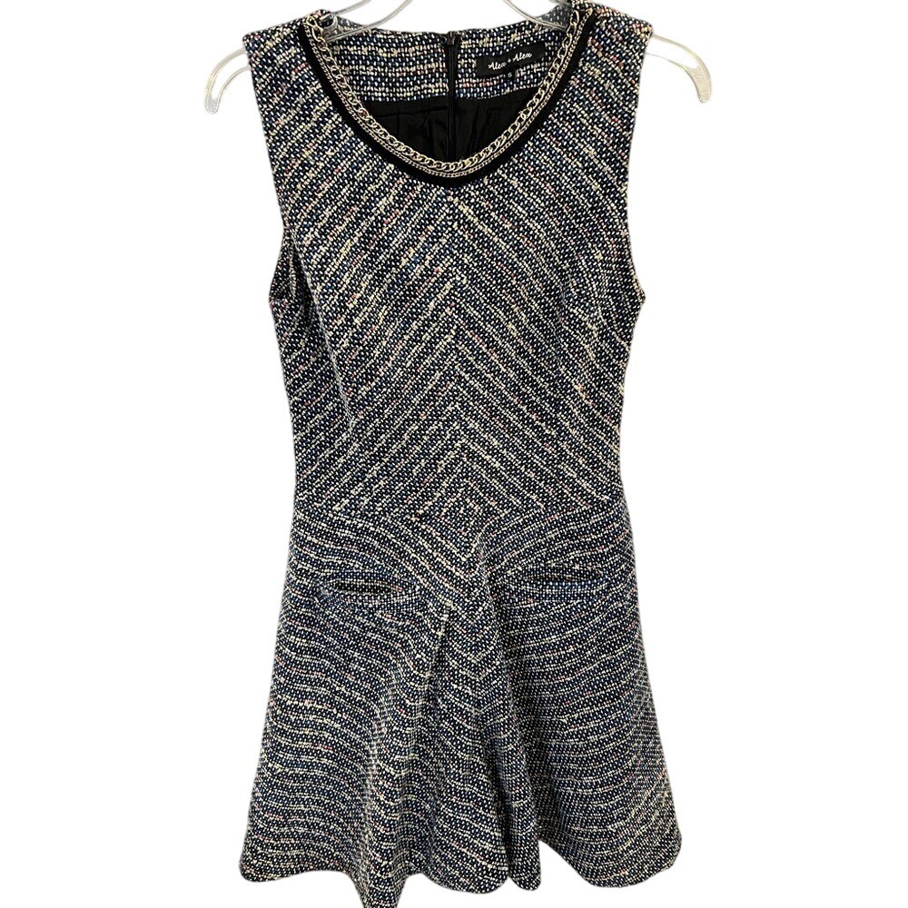 Alex+Alex tweed dress multi color fabric Small Office Siren‎ Core y2K